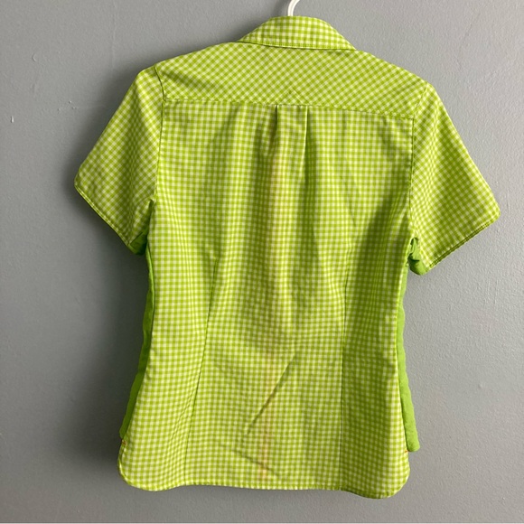 Icebreaker merino wool shirt green plaid button up size XS - Picture 5 of 7